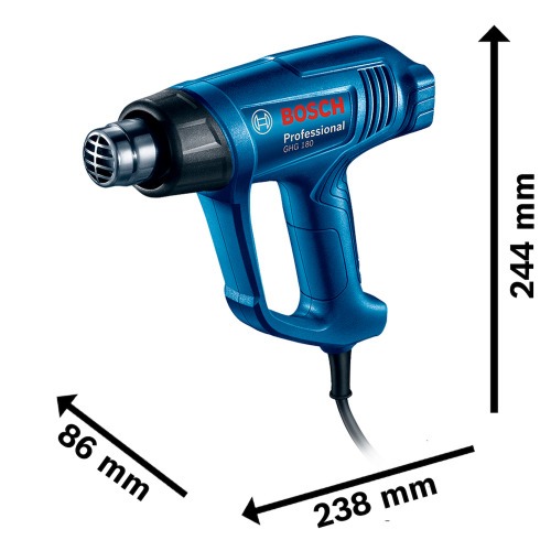 Soprador t�rmico 1600W 60 a 550�C 2 est�gios com acess�rio - GHG180  110V