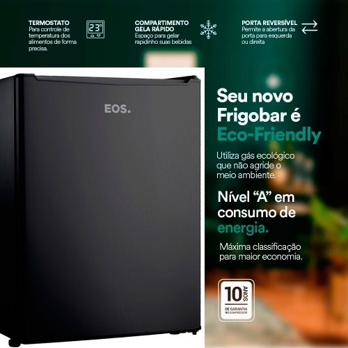 Frigobar 71 litros porta revers�vel Ice Compact preto - EFB81P  110V