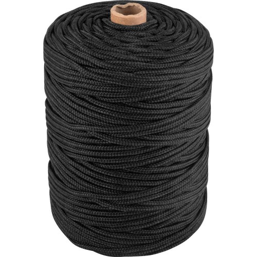 Corda multifilamento 6,0 mm cor preta rolo com 191 m