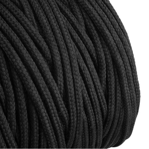 Corda multifilamento 6,0 mm cor preta rolo com 191 m