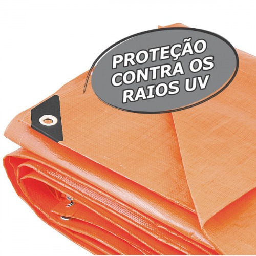 Lona refor�ada de polietileno laranja 5 m x 5 m