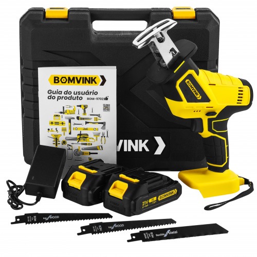 Serra de poda a bateria 21V com 2 baterias - BOM-9702  110V/220V