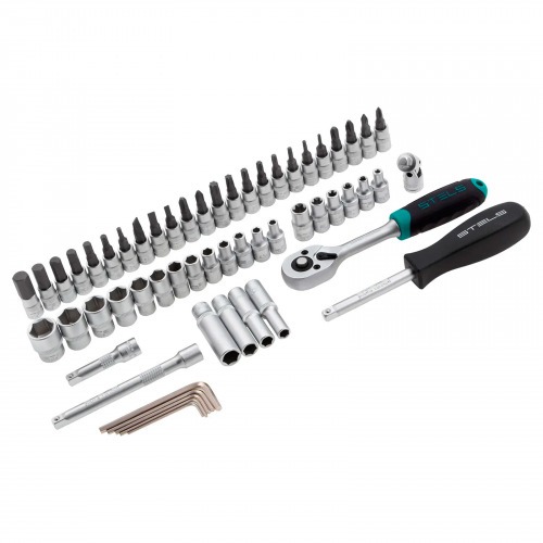 Jogo de soquete sextavado encaixe 1/4