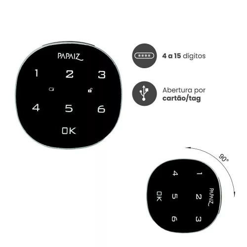 Fechadura digital de sobrepor para m�veis de madeira - M1602 CA