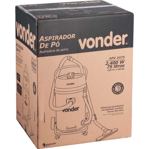 Aspirador de pó e líquido 2.400 watts 75 litros - APV 2475 220V Aspirador de pó e líquido 2.400 watts 75 litros - APV 2475 220V