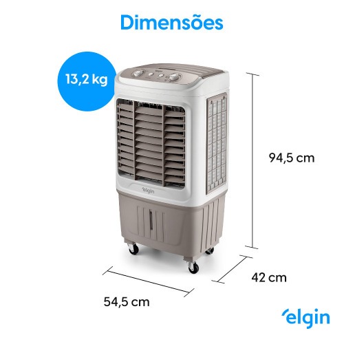 Climatizador de ar evaporativo port�til 103 Watts 45L 40m� - Big Air  110V