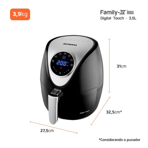 Fritadeira el�trica sem �leo Air Fryer 3,5L 1.500 Watts - AF-30-DI  220V
