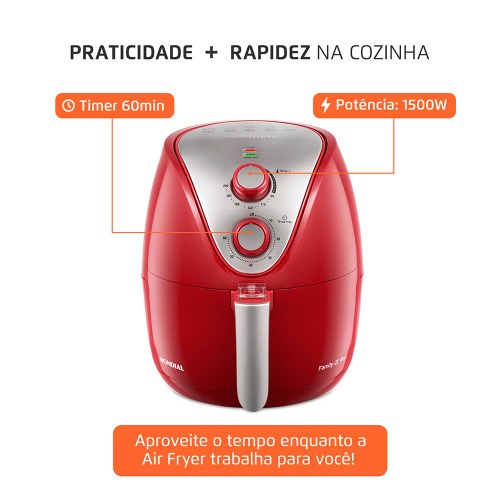 Fritadeira el�trica sem �leo Air Fryer 3,5L 1.500 Watts - AF-32-RI  110V