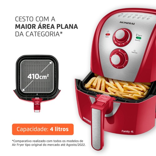 Fritadeira el�trica sem �leo Air Fryer 4L 1.500 Watts - AFN-40-RI  220V