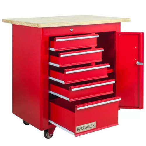 Bancada m�vel com 5 gavetas e porta lateral - RLL-277