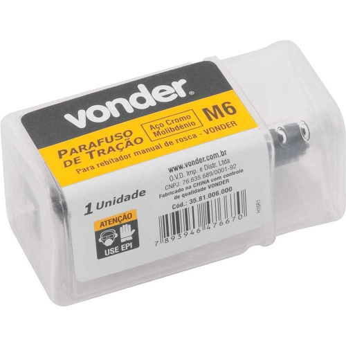 Parafuso de tração M6 para rebitador manual de rosca Parafuso de tração M6 para rebitador manual de rosca