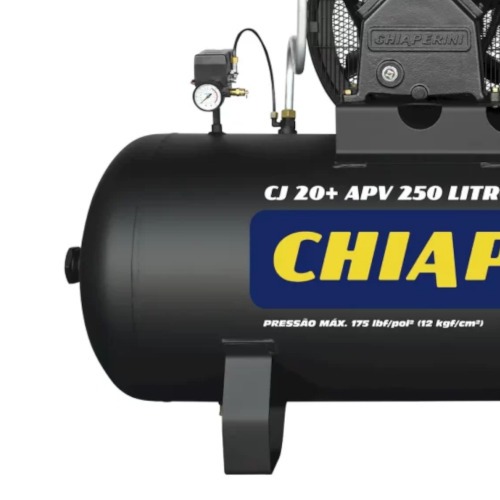 Compressor de ar 20 pés 250L 5 hp 175 lbs trifásico - CJ 20+ APV 250L Compressor de ar 20 pés 250L 5 hp 175 lbs trifásico - CJ 20+ APV 250L