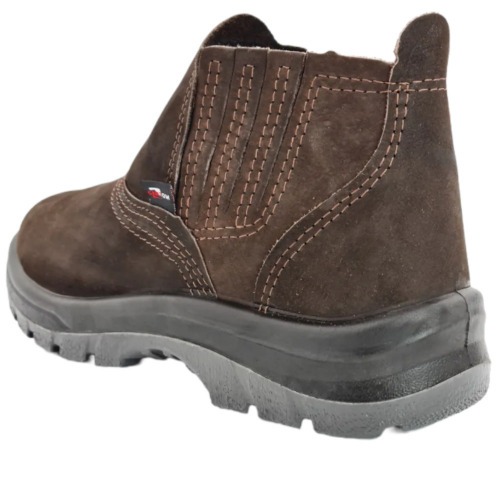 Botina bidensidade couro Nobuck com el�stico biqueira pvc - TP096