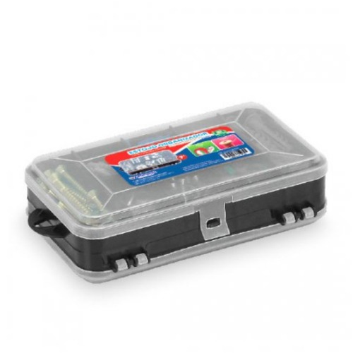 Organizador plástico com 13 compartimentos - Double case 8002 Organizador plástico com 13 compartimentos - Double case 8002
