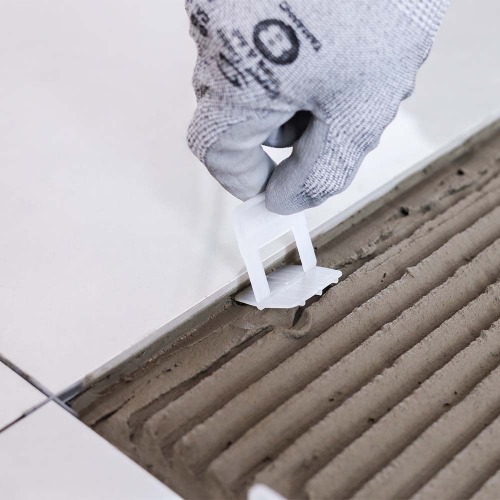 Espa�ador de 1,0 mm para nivelamento de piso com 50 pe�as 