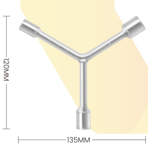 Chave 3 pontas soquetes ninja 8 x 10 x 12mm - BOM-1224
