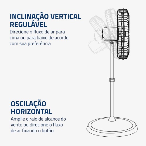 Ventilador de coluna 55 cm 5 p�s oscilante - NVC-PRO-55  220V