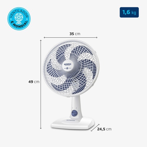 Ventilador de mesa 30 cm 6 p�s 3 velocidades Super Power- VSP-30-W  110V