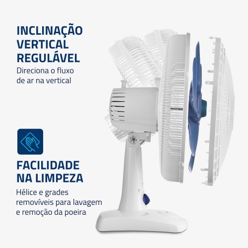Ventilador de mesa 30 cm 6 pás com 3 velocidades Super Power - VSP-30-W 220V Ventilador de mesa 30 cm 6 pás com 3 velocidades Super Power - VSP-30-W 220V