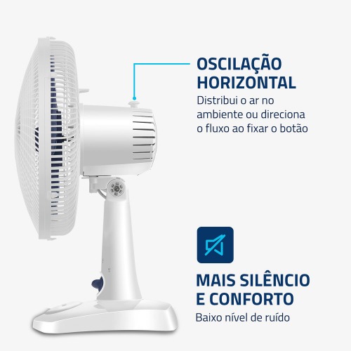 Ventilador de mesa 30 cm 6 pás com 3 velocidades Super Power - VSP-30-W 220V Ventilador de mesa 30 cm 6 pás com 3 velocidades Super Power - VSP-30-W 220V