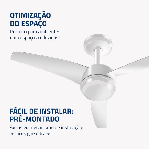 Ventilador de teto 3 p�s branco Maxi Air - VTE-01  110V