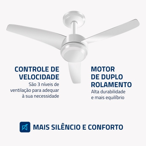 Ventilador de teto 3 p�s branco Maxi Air - VTE-01  110V