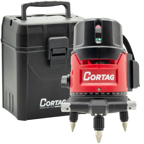 N�vel a laser verde pendular girat�rio a bateria 5 linhas 15 m com maleta e 2 baterias - NLC 817  110V/220V