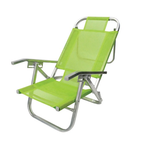 Cadeira de praia dobr�vel em 5 posi��es verde - Copacabana