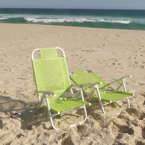 Cadeira de praia dobr�vel em 5 posi��es verde - Copacabana