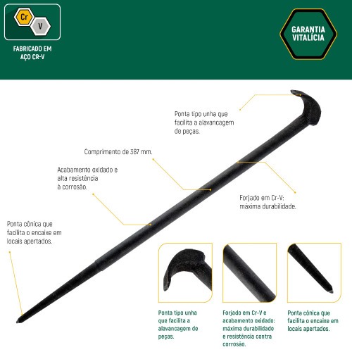 Alavanca fixa para mec�nico 387 mm - ST92540G 