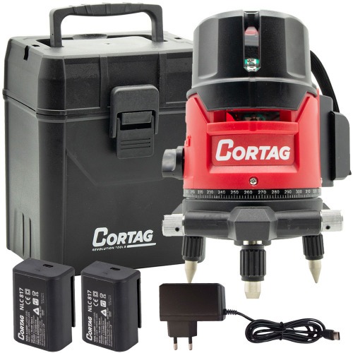 N�vel a laser verde pendular girat�rio a bateria 5 linhas 15 m com maleta e 2 baterias - NLC 817  110V/220V