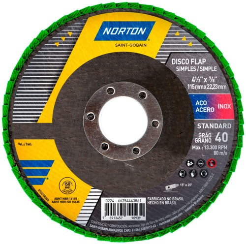 Disco de lixa flap disc c�ncavo 4.1/2
