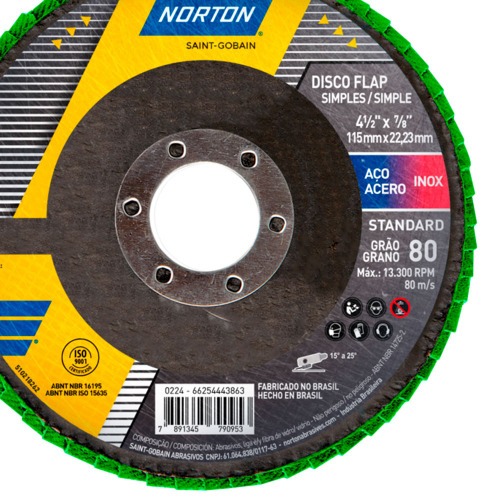 Disco de lixa flap disc c�ncavo 4.1/2