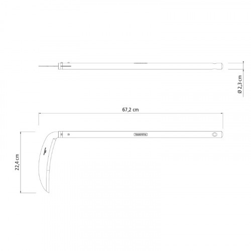 Foicinha para colheita com cabo de madeira de 50 cm - 77690005