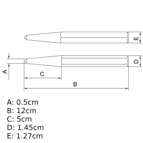 Pun��o de centro 5 mm - 44472105
