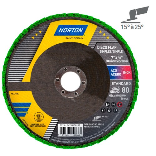 Disco de lixa flap disc c�ncavo 7
