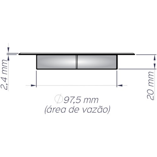 Grade de ventila��o pl�stica para duto de 150 mm - GR150P