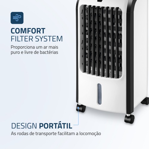 Climatizador de ar port�til 4 fun��es com controle remoto Fresh Air - CL-03  220V