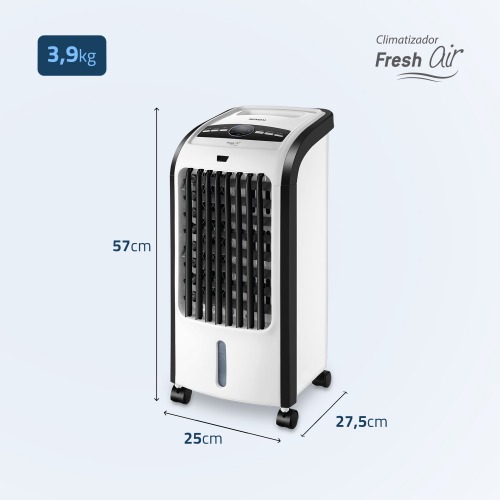 Climatizador de ar port�til 4 fun��es com controle remoto Fresh Air - CL-03  220V
