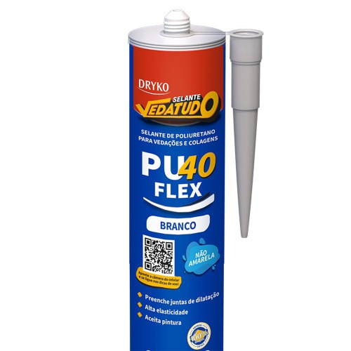 Adesivo selante PU cartucho 400g PU 40FLEX - VEDATUDO