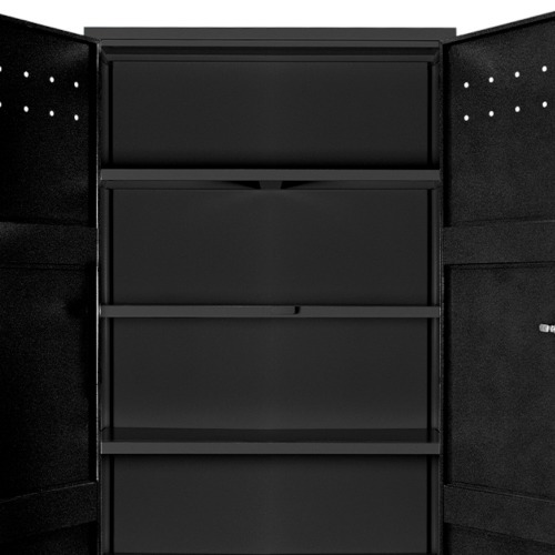 Arm�rio para ferramentas com 4 prateleiras e 2 portas preto - RLL-110P