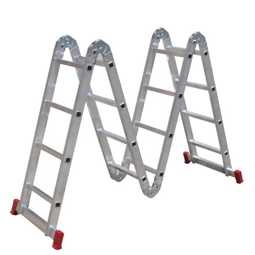 Escada multifuncional de alum�nio 4 x 4 com 16 degraus 13 em 1 - ESC0293