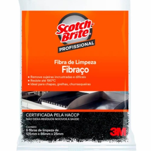Esponja de limpeza fibra�o 87 x 125 mm - Scotch Brite