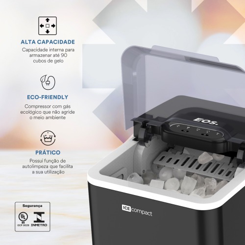 M�quina de gelo 12 Kg ice compact - EMG04P  110V