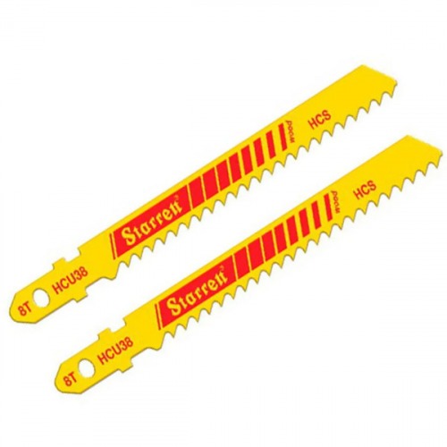 Lâmina serra tico tico 100 mm 8 dentes bimetal para madeira 2 peças - HCU38-2 Lâmina serra tico tico 100 mm 8 dentes bimetal para madeira 2 peças - HCU38-2