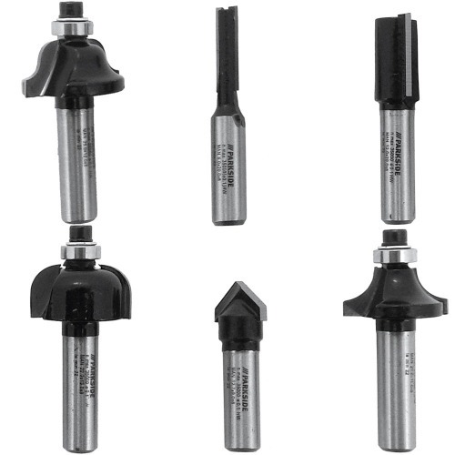 Jogo de fresas para madeira 8 mm com 6 peças 21129 - RZ-ACT06 Jogo de fresas para madeira 8 mm com 6 peças 21129 - RZ-ACT06