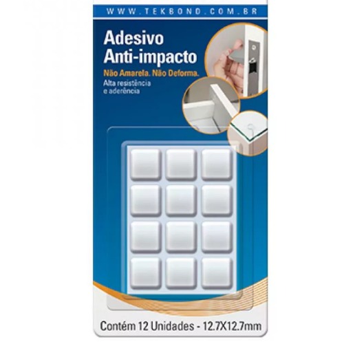 Protetor adesivo anti-impacto gota 12,7 mm com 12 unidades Protetor adesivo anti-impacto gota 12,7 mm com 12 unidades