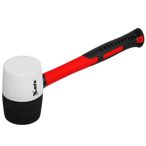 Martelo de borracha 450 g preto e branco cabo em fibra de vidro - 111719