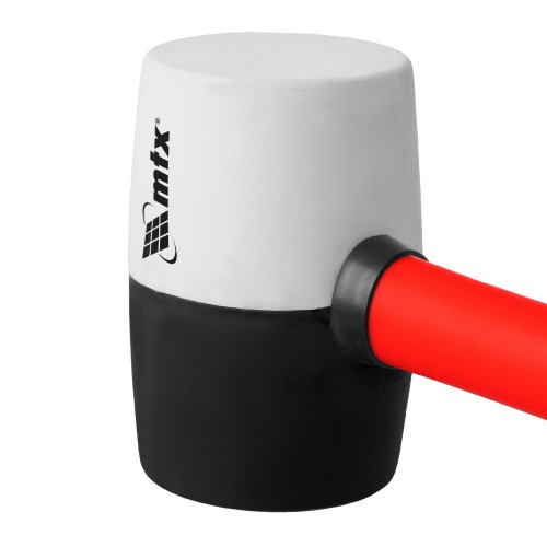 Martelo de borracha 450 g preto e branco cabo em fibra de vidro - 111719