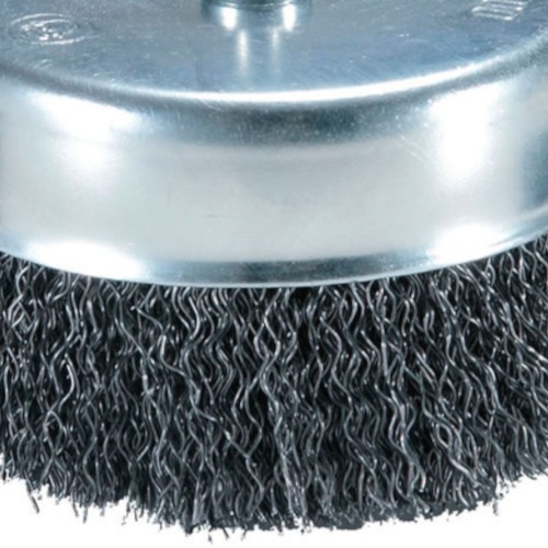 Escova de a�o tipo copo arame ondulado 3.1/8